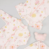 Macacão Zíper - Curto - Algodão Egípcio - Fadinhas Rosa